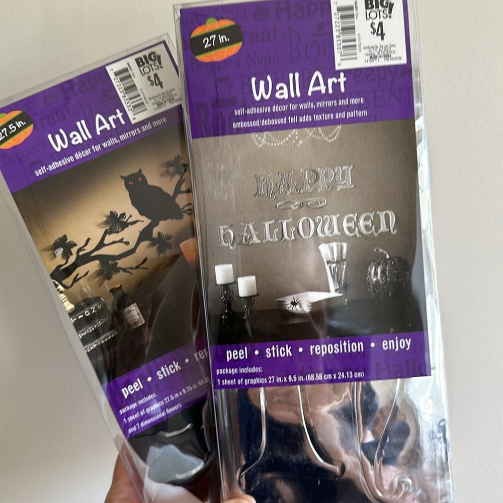 Halloween Wall Peel & Stick Wall Art Bundle Owl Happy Halloween